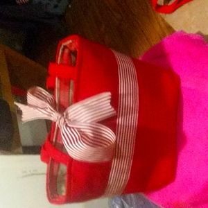 Red n white ladies bag